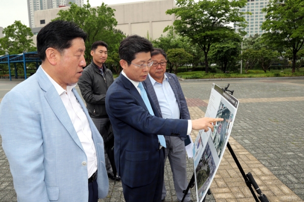 허언욱 행정부시장, 항일독립운동기념탑 건립 점검